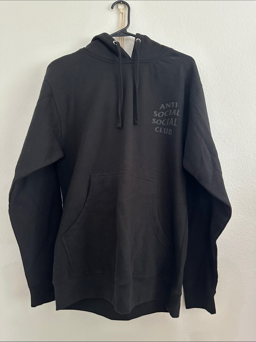 Brand new Women’s Anti Social Social Club Black Pullover Hoodie with Chest Logo